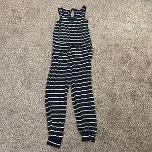 Striped Sleeveless Jumpsuit